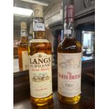 A Bottle of The North British Scotch 1980 70cl full and sealed together with A Bottle of Lang