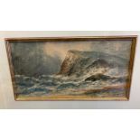 F.J.Reynold Original watercolour titled 'The Gathering Storm' Fitted within a gilt frame.