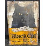 'Black Cat' Pure Matured Virginia Cigarettes Antique/ Vintage original cast metal and enamel
