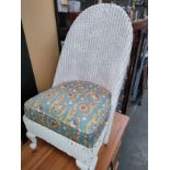 A Pair of vintage Lloyd loom bedroom chairs