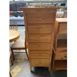 A Pine 6 drawer tall chest of drawers