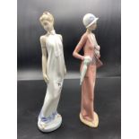 2 Large Nao lady figurines