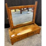 Antique Mahogany table top shaving mirror. [45cm high]