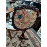 An Antique french tapestry on fitted pedestal support