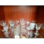 A Selection antique glasses dating from 1750s - 1900s