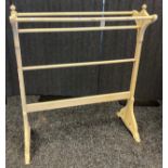 19th century white painted clothes horse.