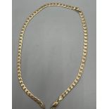 9ct yellow gold heavy curb necklace. [31.43grams]