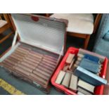 2 Boxes of antique books includes large selection of antique Waverly novels etc