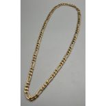 9ct yellow gold curb necklace. [17.64grams]