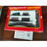 A Boxed hornby gwr freight electric Train set