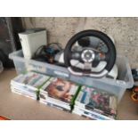 Xbox 360 console with large selection of games etc