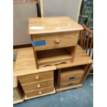 3 Pine bed side cabinet's