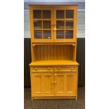 Antique style pitch pine kitchen dresser. Comes with keys [222x114x50cm]