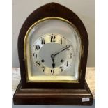 Antique bracket clock, movement by Junghans, No pendulum. [30.5cm high]