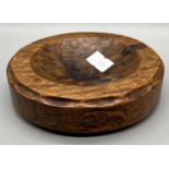 Alan Grainger acorn man Oak ashtray/ dish. [11cm in diameter]