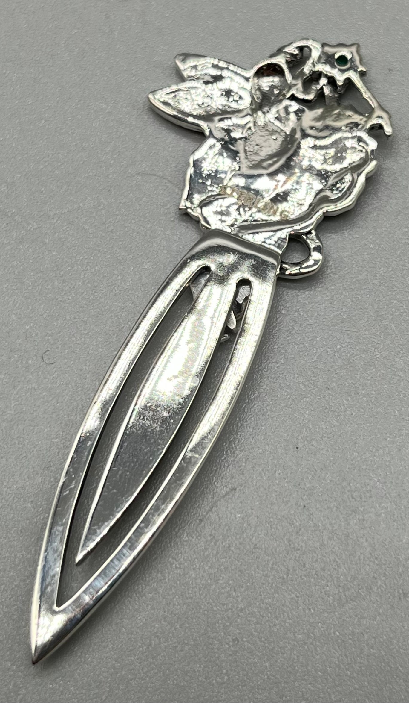 Sterling silver bookmark with fairy figure finial [6cm in length] - Image 2 of 2