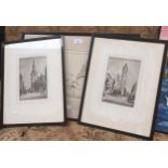 A lot of three framed etchings to include The old Tolbooth, The Tron Steeple, Glasgow and ''