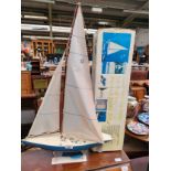 A large American racing yacht with box