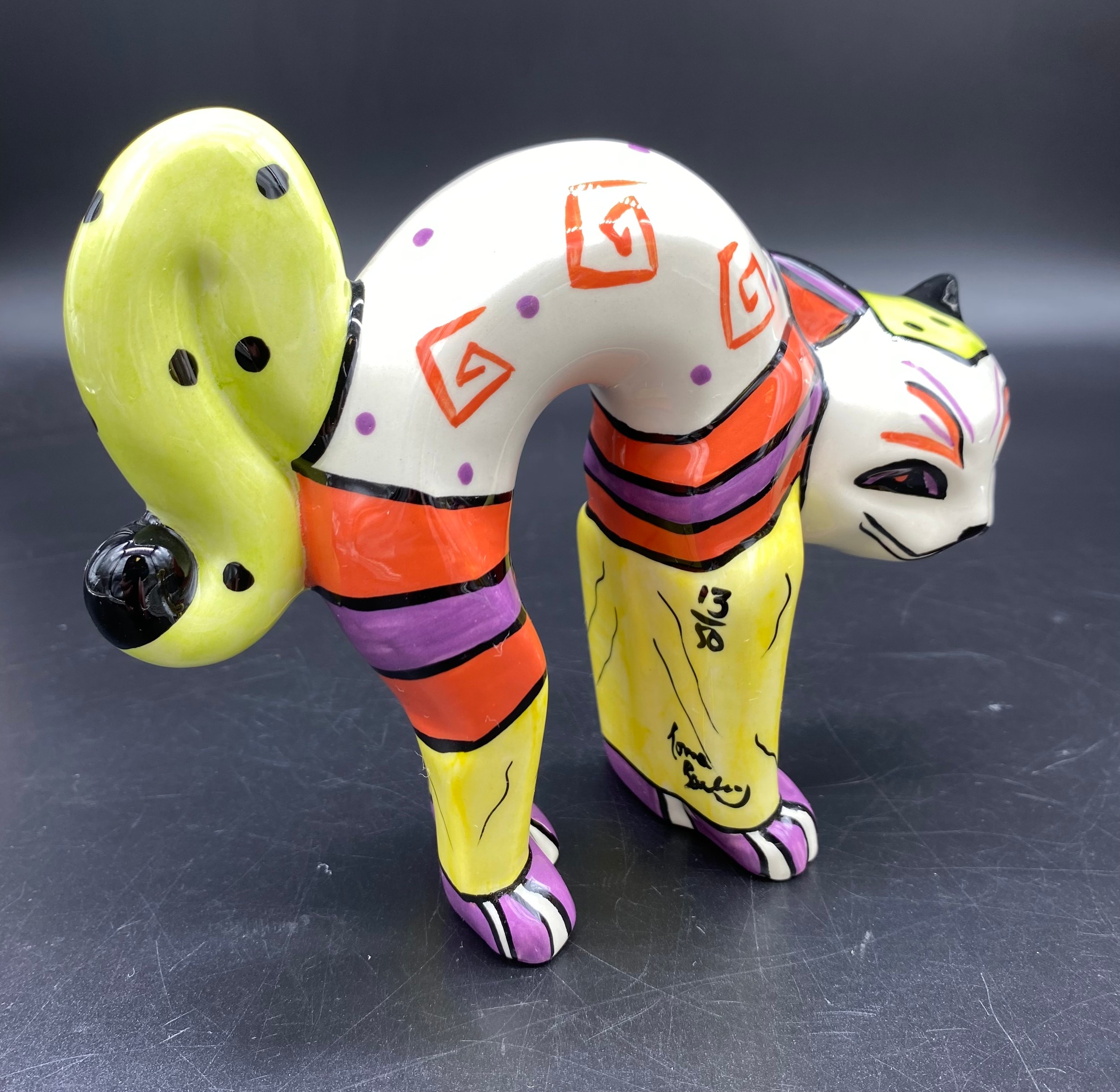 Three Lorna Bailey limited edition cat figurines, signed. 13/50 [12cm high] - Image 2 of 4