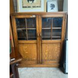 An Oak 2 door china cabinet