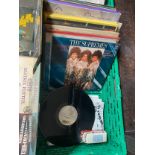 Box of records to include Shirley Bassey, Dolly Parton, Glen Miller, etc