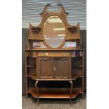 19th century mirror back chiffonier cabinet. [197x122x38cm]