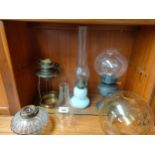 A collection of 1900s oil lamps