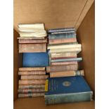 A Box of antique books includes swift works, collected poems by Austin Dobson etc