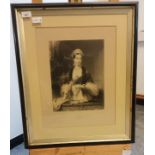 Engraved by C.E.Wagstff Framed engraving ''Royal Highness of Kent'' , Queen Adelaide. [64x54cm]