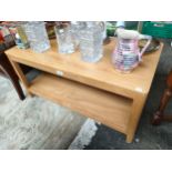 Light oak coffee table