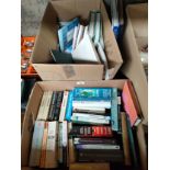 2 Boxes of books includes crime etc