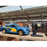 A Remote control Subaru Impreza toy car
