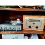 A Vintage leak stereo along with vintage link radio