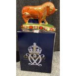 Royal Crown Derby Harrods Bull paperweight- Ltd edition 360 of 400. Comes with box. [19.5cm in