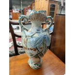Early Japanese bird themed vase