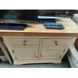 A contemporary side board with fitted 2 drawers & 2 door cupboard