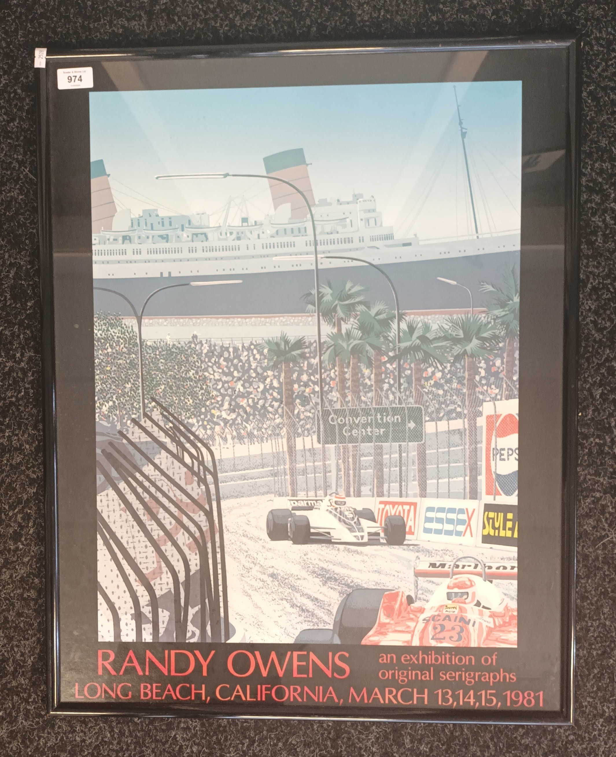 Randy Owens poster an exhibition of original serigraphs Long Beach, California, March 13,14,15,