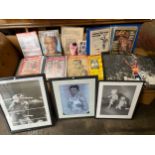 A Large Collection of boxing memorabilia includes magazines and framed posters, photographs etc