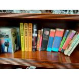 A shelf of books to include Ian rankin books, Enid blyton, harry potter etc