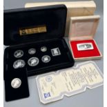 Pobjoy Mint Ltd silver boxed coin set- Isle of Man Official commemorative to mark the Millennium