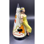 Lorna Bailey art deco lady sugar sifter, limited edition 115/350 signed to base [Height 23cm]