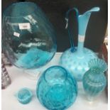 A Selection of art glass to include 1960s Empoli cased art glass pitcher jug