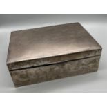 A Large silver cigar box. [6x18x13cm]