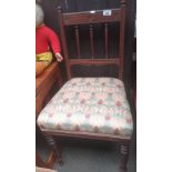 Pair of Antique bedroom chairs with spindle back