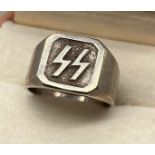 WW2 German SS Ring. [Ring size S]