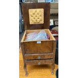 1930s Vintage sewing box with contents