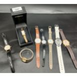 A Box of watches to include sekonda, Raymond weiletc