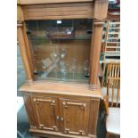 Antique style column display cabinet