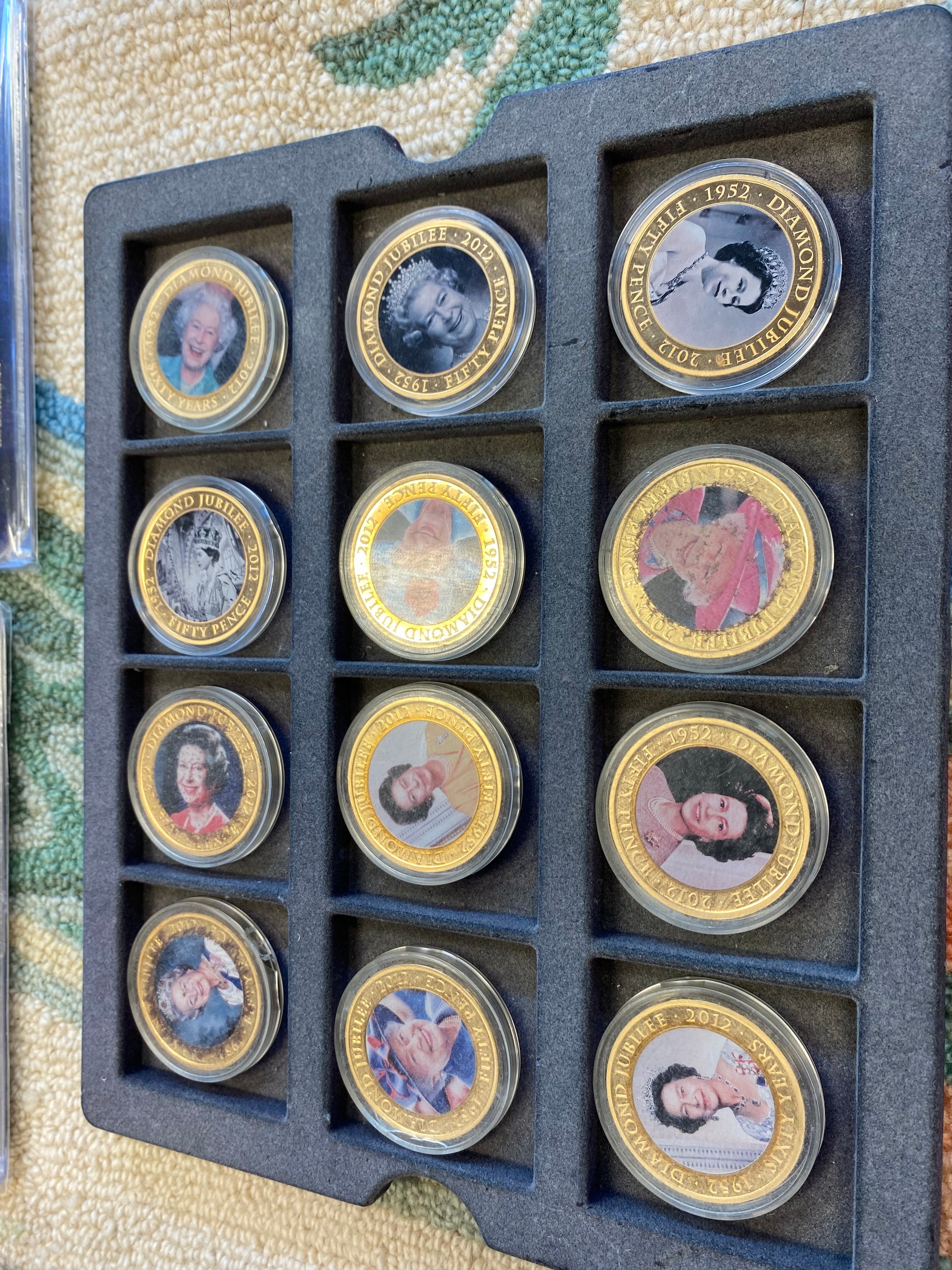 Large collection of gold and silver plated Royalty and Commemorative cased coins, comes with - Image 13 of 18