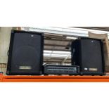 A Pair of Carlsbro speakers and Kustom KPM4060 Amplifier.